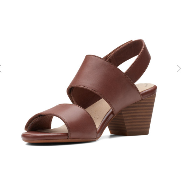 Clarks Shoes - Clarks Collection Lorene Bright Wedge Sandal in Tan Leather Size‎ 10 New